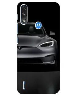 Чехол для Motorola E7 Power с картинкой «Tesla Model S Look»