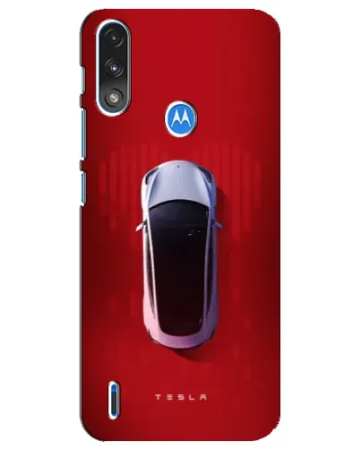 Чехол для Motorola E7 Power с картинкой «Tesla Top View»
