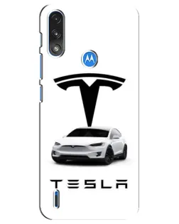 Чехол для Motorola E7 Power с картинкой «Tesla White Style»