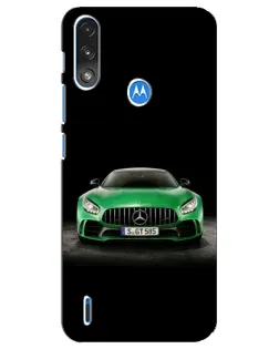 Чохол для Motorola E7 Power з картинкою «Mercedes — неоновий лого»