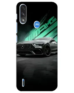 Чохол для Motorola E7 Power з картинкою «Темний Mercedes AMG»