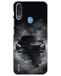 Чохол для Motorola E7 Power з картинкою «Mercedes у диму»