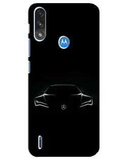 Чехол для Motorola E7 Power с картинкой «Mercedes — силуэт авто»