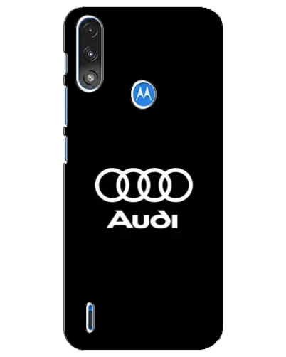 Чехол для Motorola E7 Power с картинкой «Классическое лого Audi»