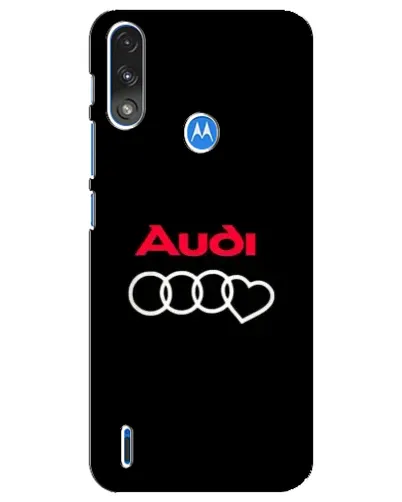 Чехол для Motorola E7 Power с картинкой «Логотип Audi Heart»