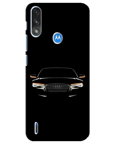 Чехол для Motorola E7 Power с картинкой «Audi — ночной контур»