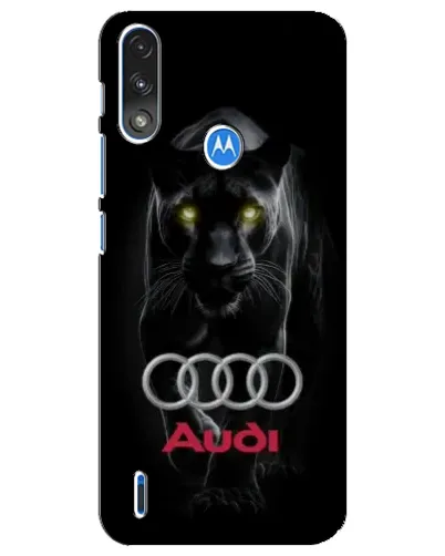 Чехол для Motorola E7 Power с картинкой «Пантера и Audi»
