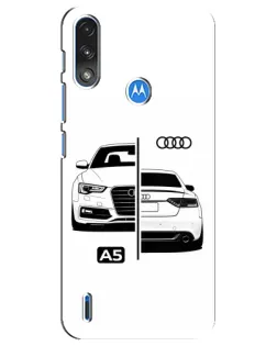 Чехол для Motorola E7 Power с картинкой «Audi — контрастный дизайн»