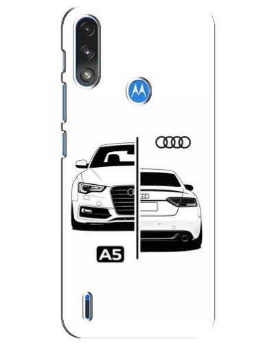 Чехол для Motorola E7 Power с картинкой «Audi — контрастный дизайн»
