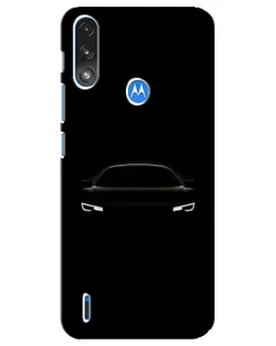 Чехол для Motorola E7 Power с картинкой «Взгляд Audi в темноте»