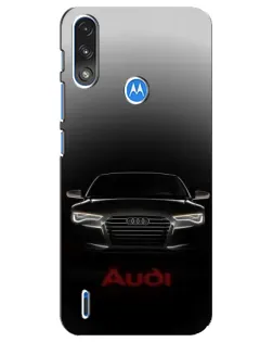 Чехол для Motorola E7 Power с картинкой «Audi — градиентный контур»