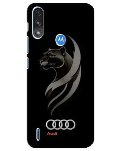 Чехол для Motorola E7 Power с картинкой «Графика — пантера и Audi»