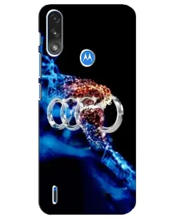 Чехол для Motorola E7 Power с картинкой «Энергия лого Audi»