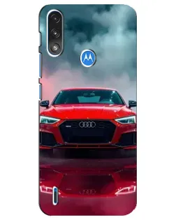 Чехол для Motorola E7 Power с картинкой «Audi RS — красный стиль»