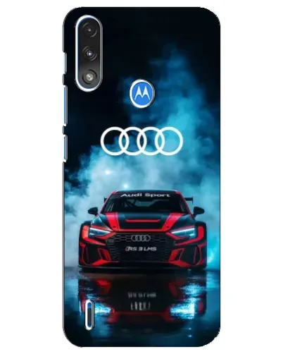 Чехол для Motorola E7 Power с картинкой «Audi Sport — неон»