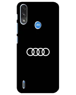 Чехол для Motorola E7 Power с картинкой «Audi White Logo»