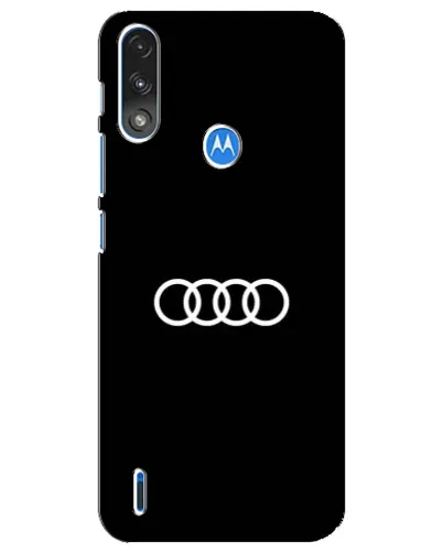 Чехол для Motorola E7 Power с картинкой «Audi White Logo»