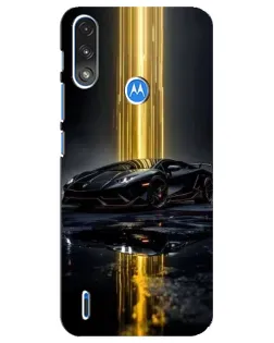 Чохол для Motorola E7 Power з картинкою «Нічний Lamborghini драйв»