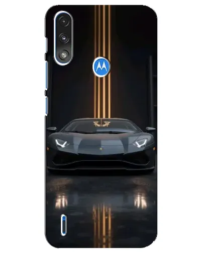 Чохол для Motorola E7 Power з картинкою «Lamborghini золоті лінії»