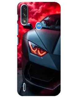 Чохол для Motorola E7 Power з картинкою «Lamborghini червоне сяйво»