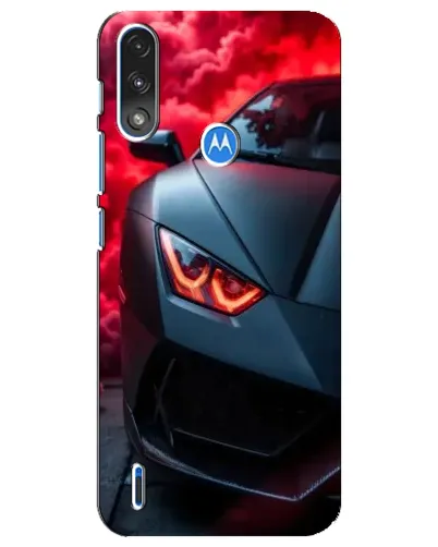 Чохол для Motorola E7 Power з картинкою «Lamborghini червоне сяйво»