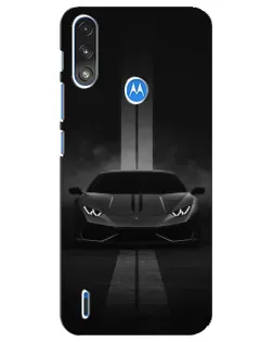 Чохол для Motorola E7 Power з картинкою «Lamborghini симетрія доріг»