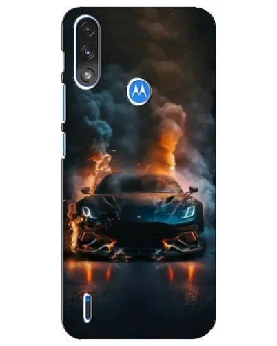 Чохол для Motorola E7 Power з картинкою «Lamborghini димна естетика»