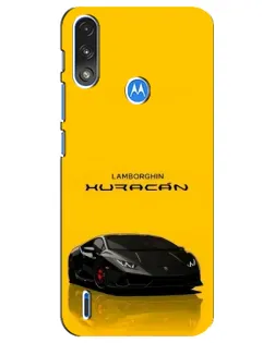 Чохол для Motorola E7 Power з картинкою «Lamborghini Huracan чорний»