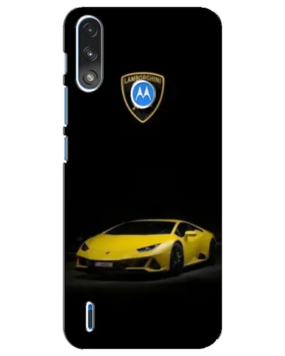 Чохол для Motorola E7 Power з картинкою «Lamborghini жовтий акцент»