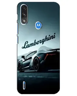 Чохол для Motorola E7 Power з картинкою «Класичний Lamborghini надпис»