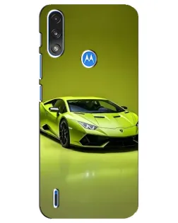 Чохол для Motorola E7 Power з картинкою «Салатовий Lamborghini Huracan»
