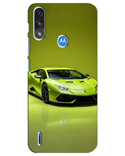 Чохол для Motorola E7 Power з картинкою «Салатовий Lamborghini Huracan»
