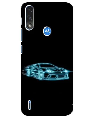 Чохол для Motorola E7 Power з картинкою «Неоновий контур Lamborghini»