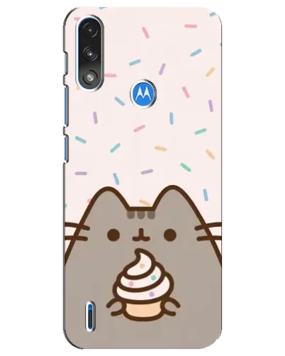 Чехол для Motorola E7 Power с картинкой «Пушин с кексом» Чехол для Motorola E7 Power с картинкой «Пушин с кексом»