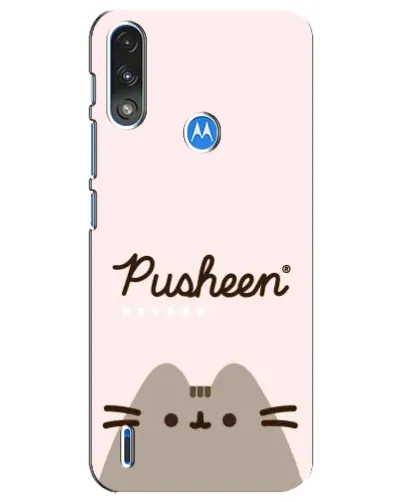 Чехол для Motorola E7 Power с картинкой «Pusheen логотип» Чехол для Motorola E7 Power с картинкой «Pusheen логотип»