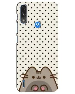 Чехол для Motorola E7 Power с картинкой «Пушин в горошек»