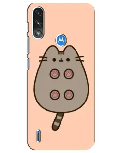 Чехол для Motorola E7 Power с картинкой «Пушин пузиком кверху»
