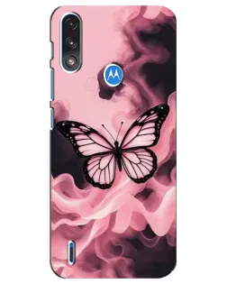 Чохол для Motorola E7 Power з картинкою «Метелик у диму»