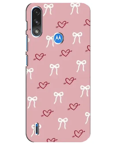 Чохол для Motorola E7 Power з картинкою «Серця та банти» Чохол для Motorola E7 Power з картинкою «Серця та банти»