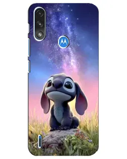 Чехол для Motorola E7 Power с картинкой «Стич на рассвете»