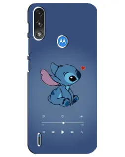 Чехол для Motorola E7 Power с картинкой «Музыкальный Stitch»