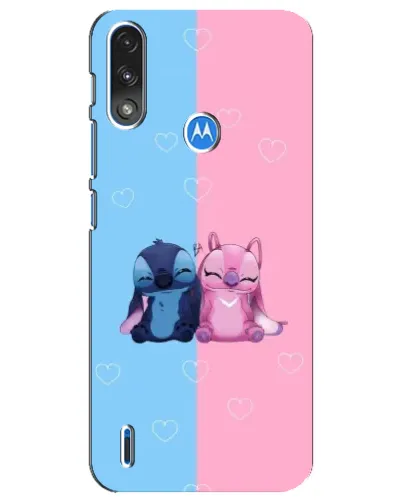 Чехол для Motorola E7 Power с картинкой «Stitch и Angel Love» Чехол для Motorola E7 Power с картинкой «Stitch и Angel Love»