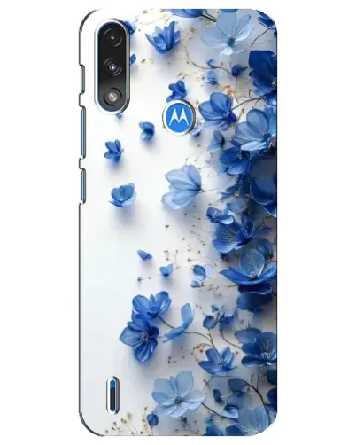 Чехол для Motorola E7 Power с картинкой «Голубой цветочный каскад» Чехол для Motorola E7 Power с картинкой «Голубой цветочный каскад»