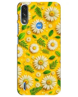 Чехол для Motorola E7 Power с картинкой «Ромашковое солнце»