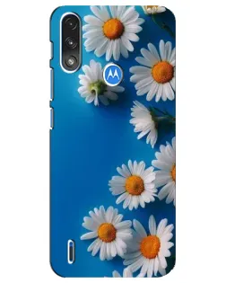Чехол для Motorola E7 Power с картинкой «Белоснежные маргаритки»