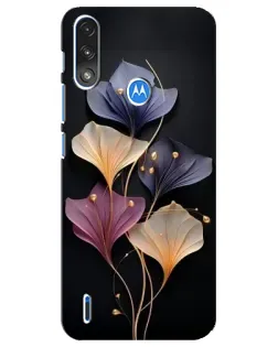 Чехол для Motorola E7 Power с картинкой «Лиловые цветы грации»