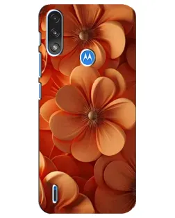 Чехол для Motorola E7 Power с картинкой «Оранжевый макро цветок»