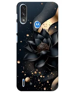 Чехол для Motorola E7 Power с картинкой «Черный лотос»