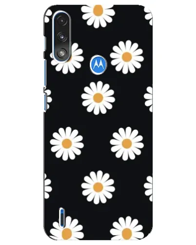 Чехол для Motorola E7 Power с картинкой «Ромашки на черном» Чехол для Motorola E7 Power с картинкой «Ромашки на черном»