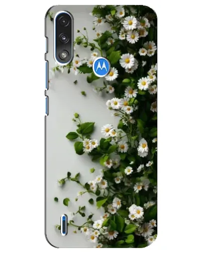 Чехол для Motorola E7 Power с картинкой «Ветка мелких белых цветов» Чехол для Motorola E7 Power с картинкой «Ветка мелких белых цветов»